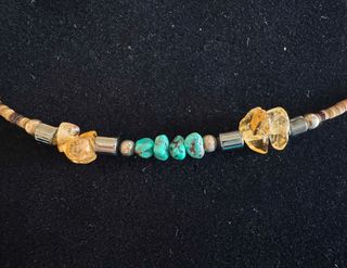 Braccialetto con Pietre Dure Turchese e Citrino