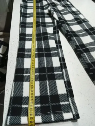 Completo donna gilet e pantaloni a quadri