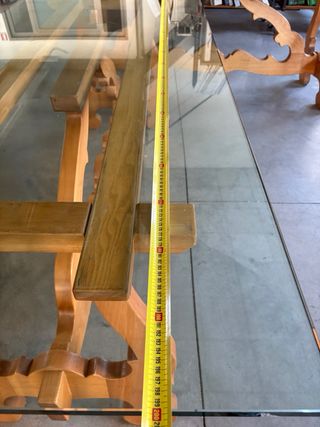 Tavolo classico legno e vetro