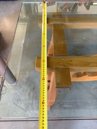 Tavolo classico legno e vetro