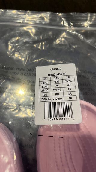 Crocs rosas talla 37-38