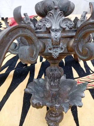 Lámpara de bronce antigua francesa S.XX
