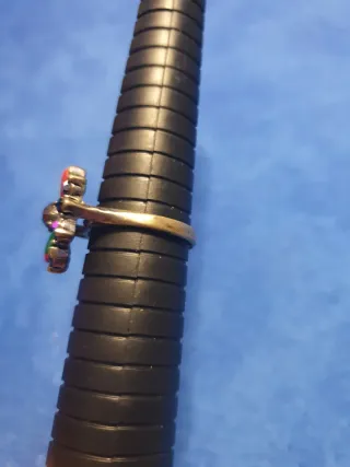 Anello fiore oro multicolor