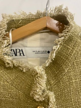 Chaqueta Zara Verde Oliva Talla S