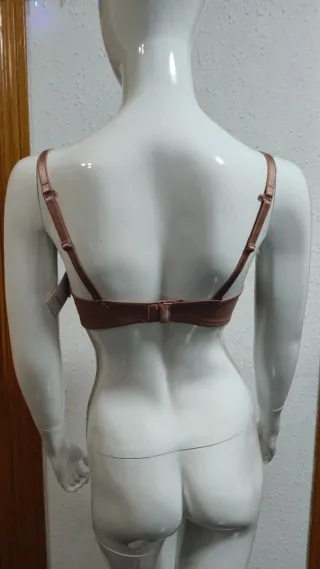 Sujetador sin aros de lactancia marrón nude