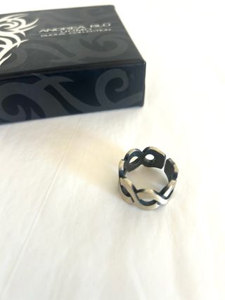 Anillo Andrea Blu Infinito Plata