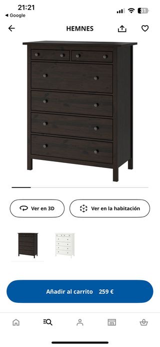 Cómoda de madera pintada Ikea, URGE VENDERLA