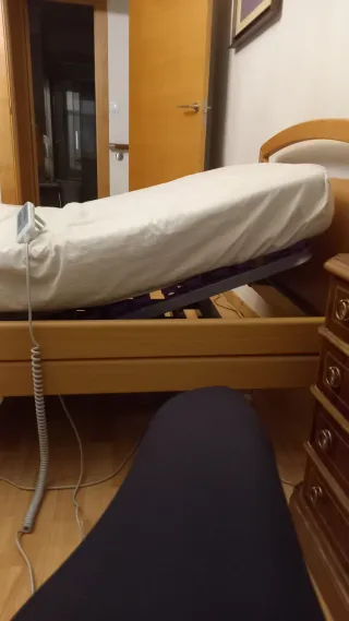 Cama articulada con colchón sanitario