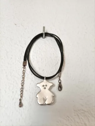 Colgante de Plata Oso Tous Cuero