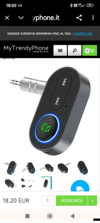 Adattatore Bluetooth Auto