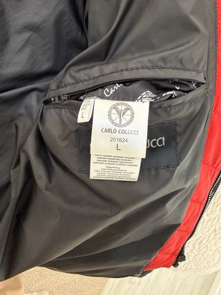 Chaqueta Carlo Colucci Talla L Negra Roja