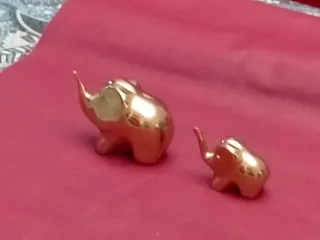 2 Elefantes Bronce Madre e Hijo