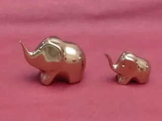 2 Elefantes Bronce Madre e Hijo