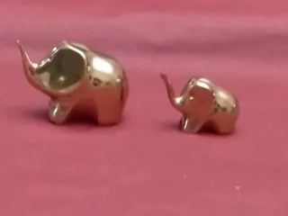 2 Elefantes Bronce Madre e Hijo