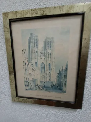 7 Cuadros Catedrales Europeas Marco Dorado