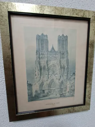 7 Cuadros Catedrales Europeas Marco Dorado