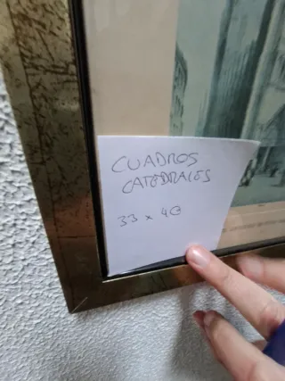 7 Cuadros Catedrales Europeas Marco Dorado