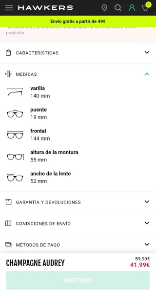 Gafas de sol Hawkers Champagne Audrey