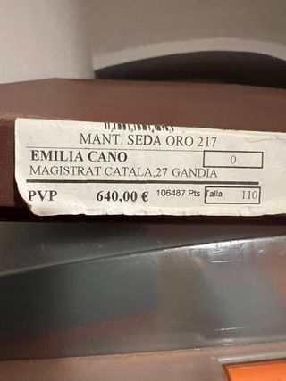 Manteletas Fallera a estrenar bordadas