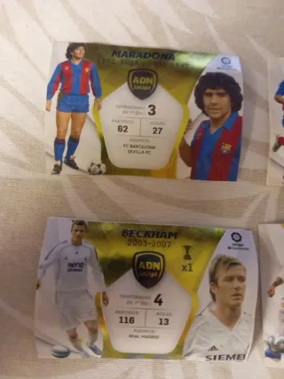 6 Cromos de Fútbol: Maradona, Ronaldinho, Ramos..