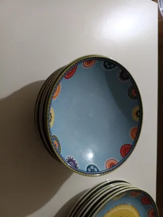 Vajilla Quid Cerámica Diseño Colorido