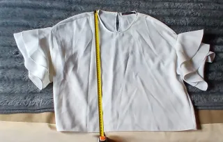 Blusa Zara Woman Blanca Talla XXL