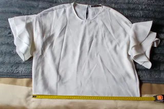 Blusa Zara Woman Blanca Talla XXL