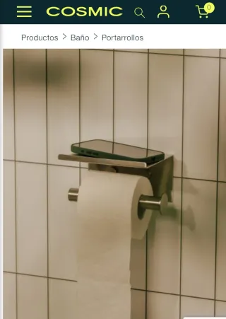 Portarrollos Cosmic Architect S+ Acero Mate