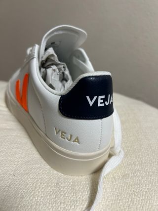 Zapatillas Veja Blancas Naranja