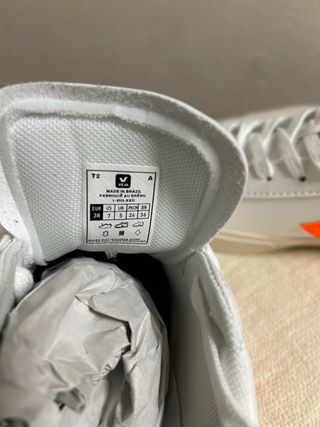 Zapatillas Veja Blancas Naranja
