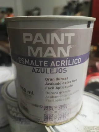 4 latas Esmalte Acrílico Blanco Azulejos