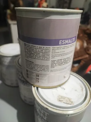 4 latas Esmalte Acrílico Blanco Azulejos