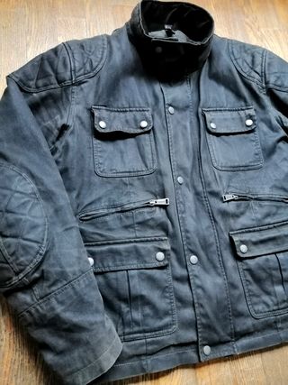 Chaqueta estilo moto clásica Helstons Canvas XL