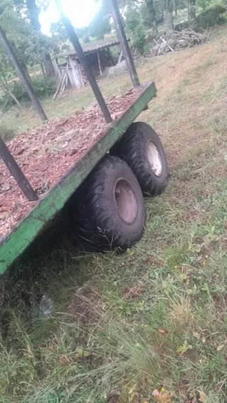 Tractor Fiat 110-90 con grúa Toimil y remolque