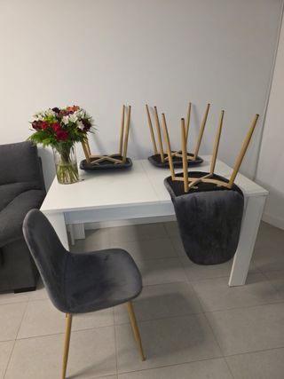 Colchón+somier+comedor y sillas+ sofa