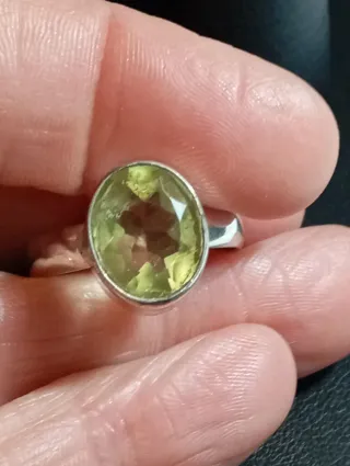 Anillo Plata Ley citrino