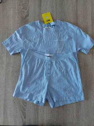 Pijama corto Talla M Azul