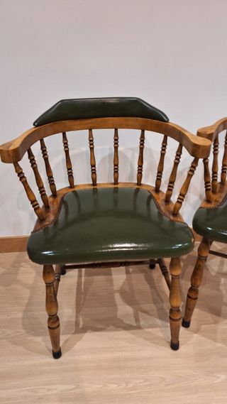 Sillas de madera maciza con asiento skay