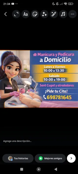 Manicura y pedicura a domicilio