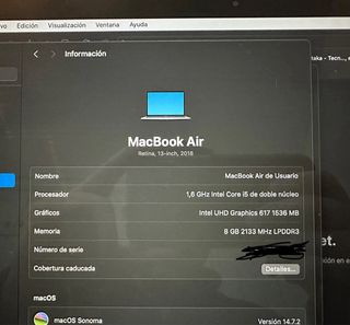 MacBook Air 2018 Plata