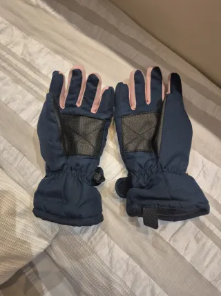 Guantes de esquí azul y rosa. TALLA 6 AÑOS