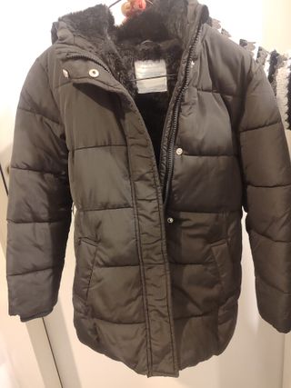 Chaqueta acolchada niña negra T. 10-11 años