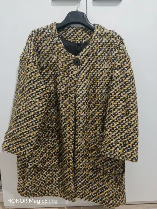 Cappottino lana donna fantasia