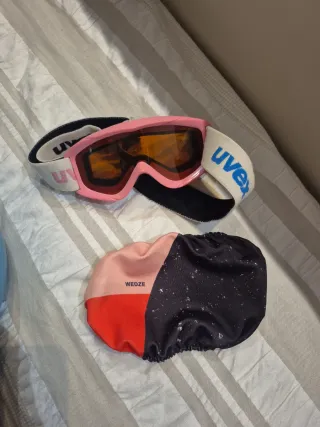 Gafas de esquí UVEX rosas. Infantil