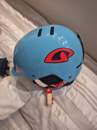 Casco de esquí infantil azul
