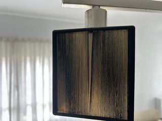 Lámpara colgante 4 focos tela