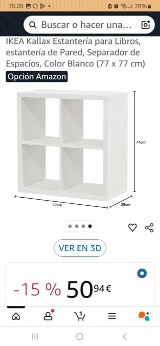 Estantería kallax Blanca Ikea