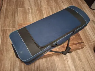 Violín con funda azul