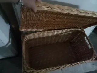 Baúl de mimbre Zara Home para almacenaje