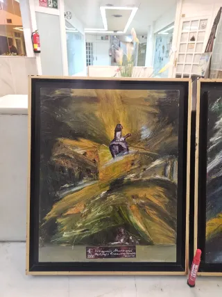 Pareja de Óleos Elmar Rojas